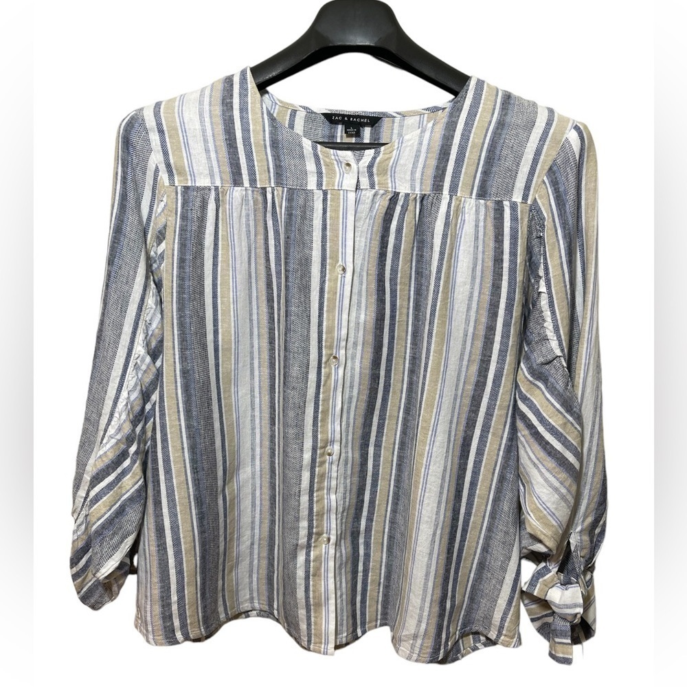 ‎ Zac & Rachel Linen Blend Top Large